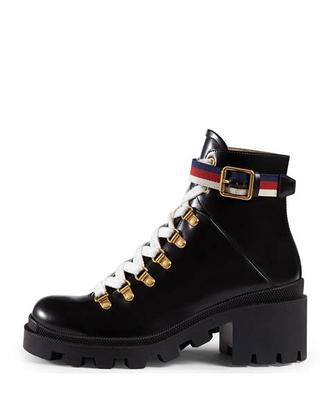 gucci combat boots red laces|gucci combat boots for women.